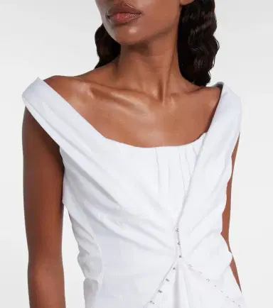 Alexander McQueen Ruffled cotton minidress | Thumbnail 3
