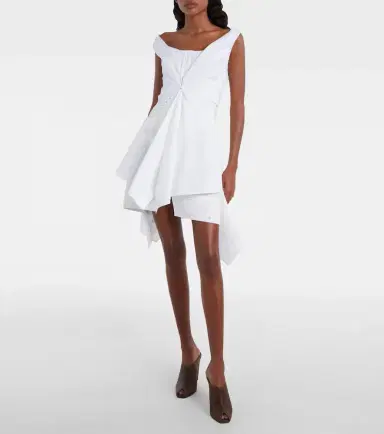 Alexander McQueen Ruffled cotton minidress | Thumbnail 4