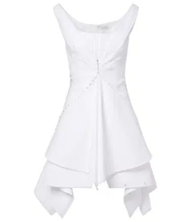 Alexander McQueen Ruffled cotton minidress | Thumbnail 1