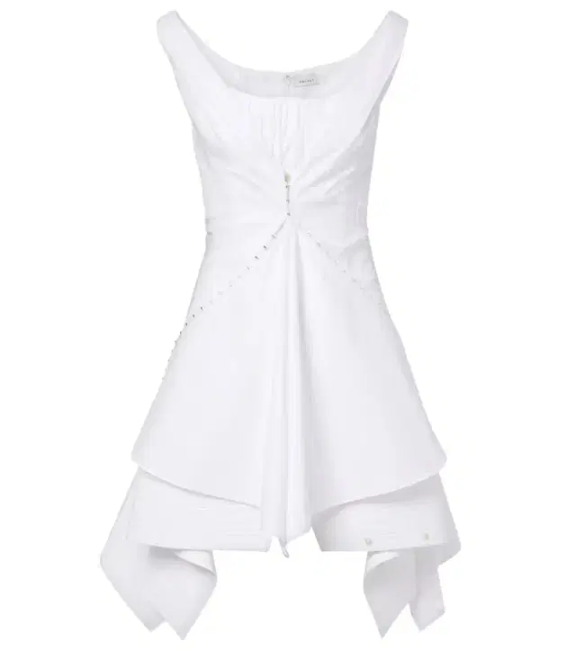 Ruffled cotton minidress