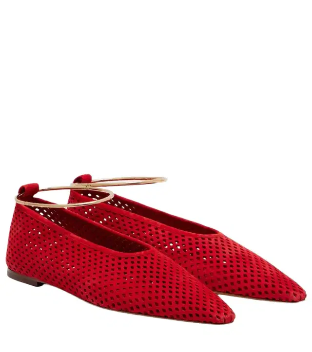 Jil Sander Perforated suede ballet flats