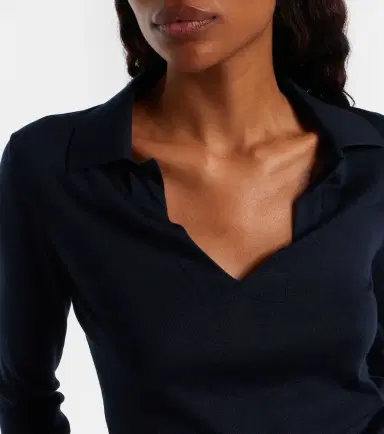 Khaite Mikel silk polo sweater | Thumbnail 2