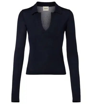 Khaite Mikel silk polo sweater | Thumbnail 1