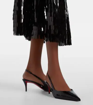 Christian Louboutin Miss Z 60 patent leather slingback pumps | Thumbnail 5