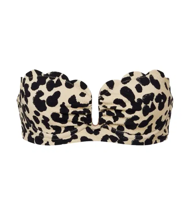 Lisbon leopard-print bikini top