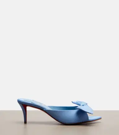 Christian Louboutin Mulazee bow-detail silk taffeta mules | Thumbnail 3