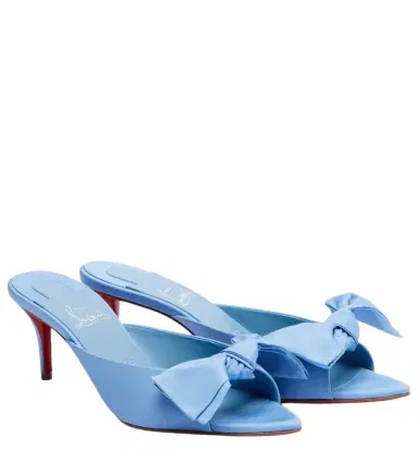 Christian Louboutin Mulazee bow-detail silk taffeta mules | Thumbnail 1