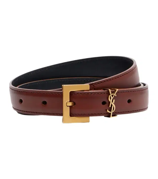 Saint Laurent Cassandre leather belt