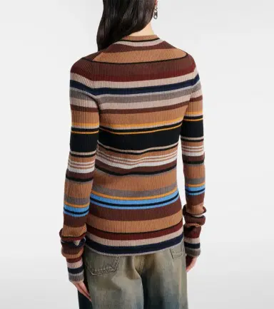 Acne Studios Kilian striped zip-up wool cardigan | Thumbnail 4