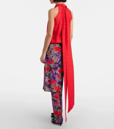 Acne Studios Intessa floral midi skirt | Thumbnail 4
