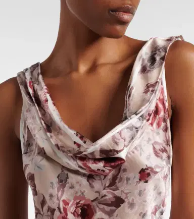 Acne Studios Scarf-detail floral midi dress | Thumbnail 2