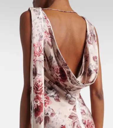 Acne Studios Scarf-detail floral midi dress | Thumbnail 3