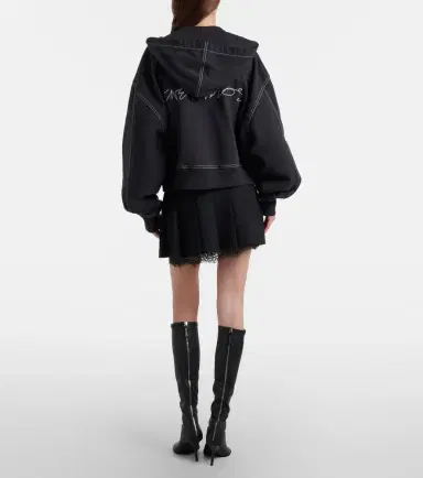 Acne Studios Inbora lace-trimmed pleated miniskirt | Thumbnail 5