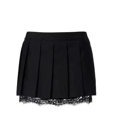 Acne Studios Inbora lace-trimmed pleated miniskirt | Thumbnail 1