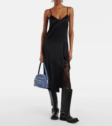 Acne Studios Lace-trimmed satin slip dress | Thumbnail 3