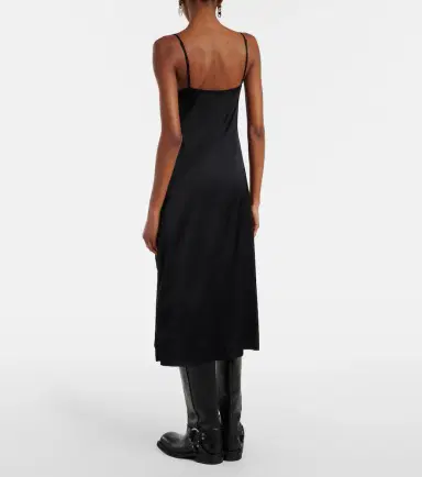 Acne Studios Lace-trimmed satin slip dress | Thumbnail 4