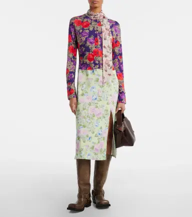 Acne Studios Dalmati floral midi dress | Thumbnail 2