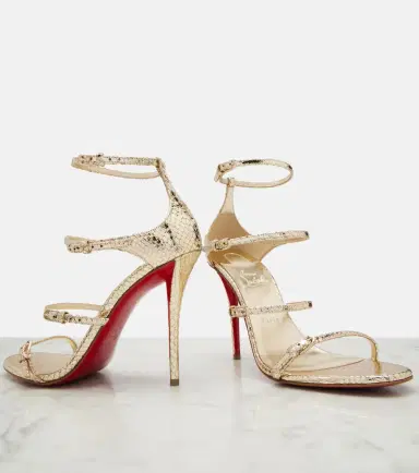 Christian Louboutin Millenium snake-effect leather sandals | Thumbnail 3 Christian Louboutin Millenium snake-effect leather sandals | Thumbnail 3
