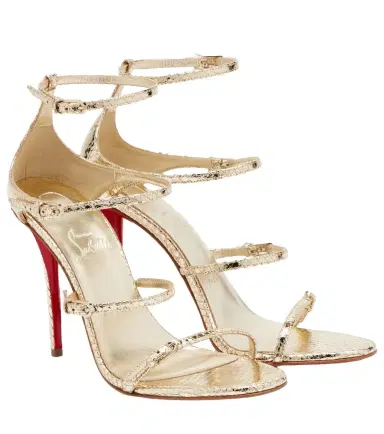 Christian Louboutin Millenium snake-effect leather sandals | Thumbnail 1 Christian Louboutin Millenium snake-effect leather sandals | Thumbnail 1
