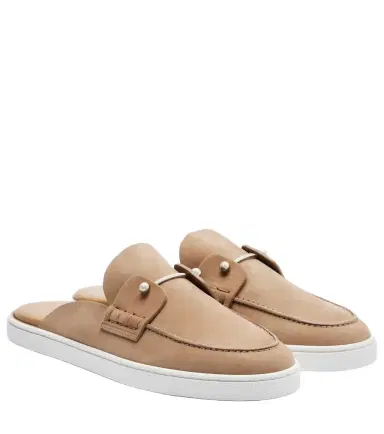 Christian Louboutin Chanme suede mules | Thumbnail 1 Christian Louboutin Chanme suede mules | Thumbnail 1