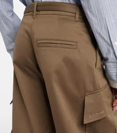 Acne Studios Pama cropped cotton twill barrel-leg cargo pants | Thumbnail 3