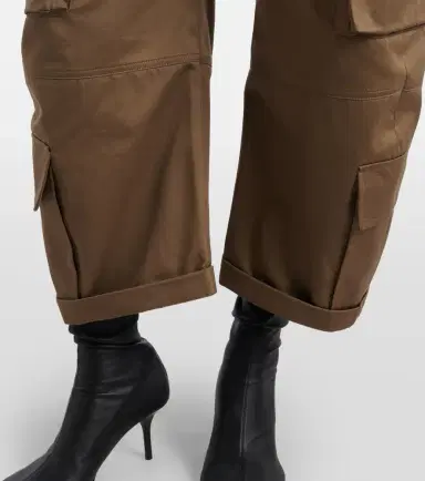 Acne Studios Pama cropped cotton twill barrel-leg cargo pants | Thumbnail 5