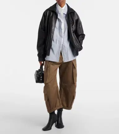 Acne Studios Pama cropped cotton twill barrel-leg cargo pants | Thumbnail 6