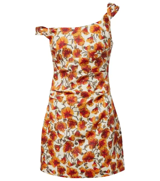 SIR Jara floral linen minidress