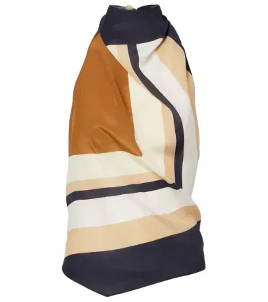 SIR. Printed halterneck silk top | Thumbnail 1