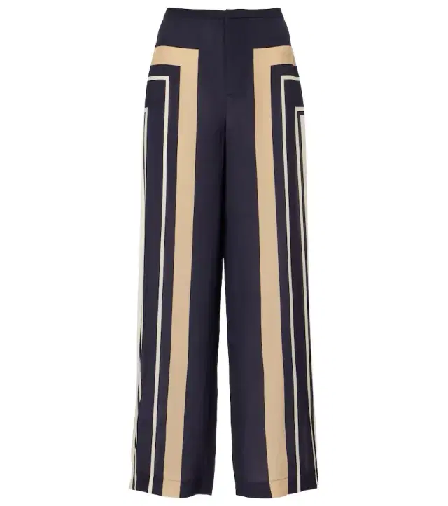 Pietra printed silk wide-leg pants