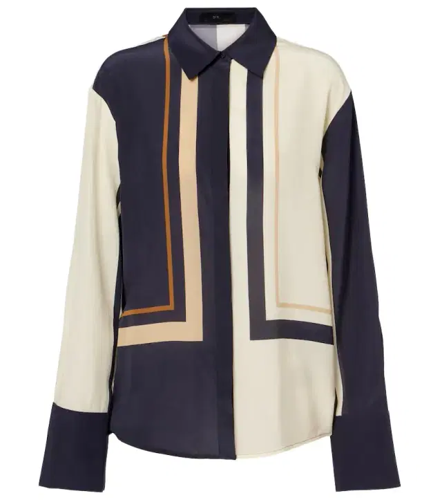 Printed silk shirt