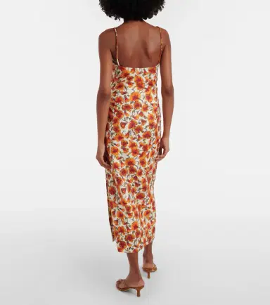 SIR Floral linen midi dress | Thumbnail 3