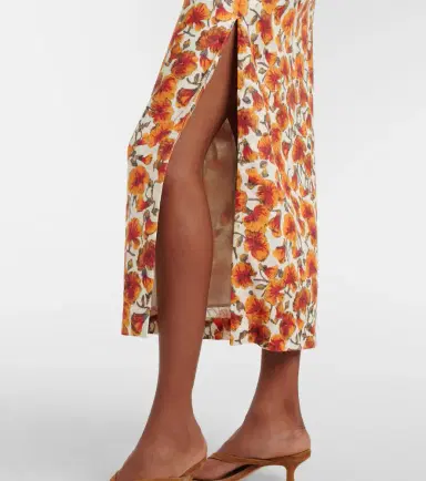 SIR Floral linen midi dress | Thumbnail 6