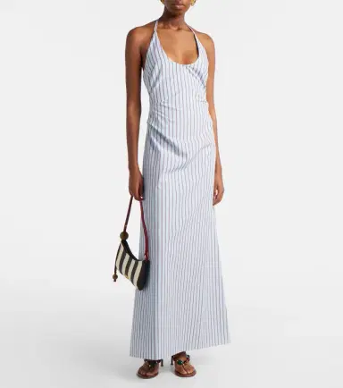 SIR. Pinstripe cotton-blend maxi dress | Thumbnail 2 SIR. Pinstripe cotton-blend maxi dress | Thumbnail 2