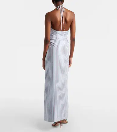 SIR. Pinstripe cotton-blend maxi dress | Thumbnail 4 SIR. Pinstripe cotton-blend maxi dress | Thumbnail 4
