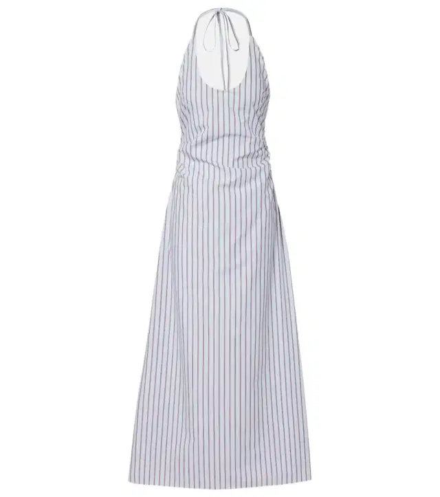 SIR Pinstripe cotton-blend maxi dress