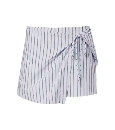 SIR. Pinstripe cotton-blend wrap skirt | Thumbnail 1