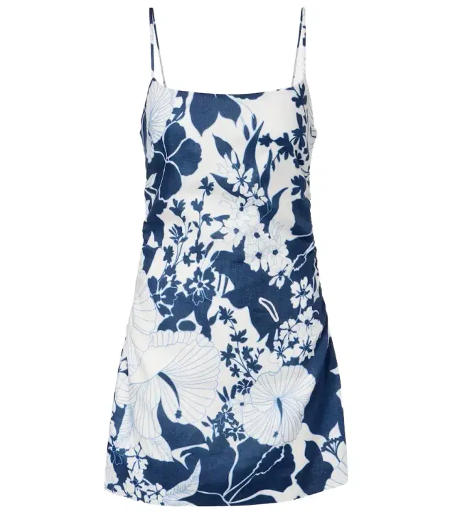 SIR Paradiso floral linen minidress