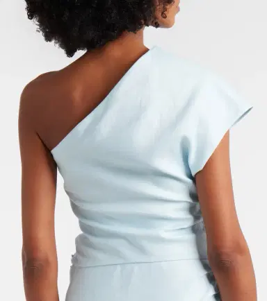 SIR One-shoulder linen top | Thumbnail 2