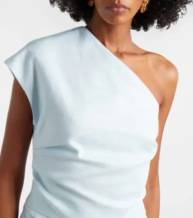 SIR One-shoulder linen top | Thumbnail 3