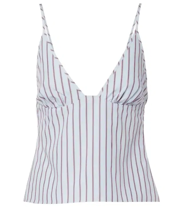 Lista pinstripe cotton-blend top