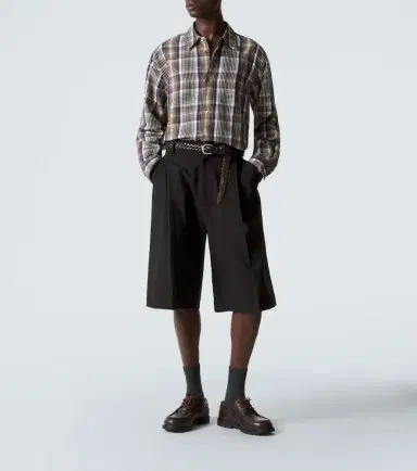 Studio Nicholson Cotton and linen Bermuda shorts | Thumbnail 3