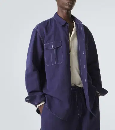 Studio Nicholson Louro cotton and linen shirt | Thumbnail 4 Studio Nicholson Louro cotton and linen shirt | Thumbnail 4