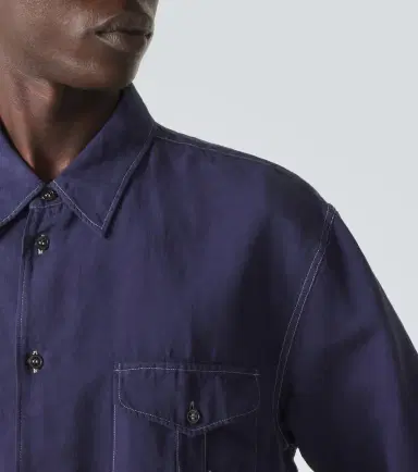Studio Nicholson Louro cotton and linen shirt | Thumbnail 7 Studio Nicholson Louro cotton and linen shirt | Thumbnail 7