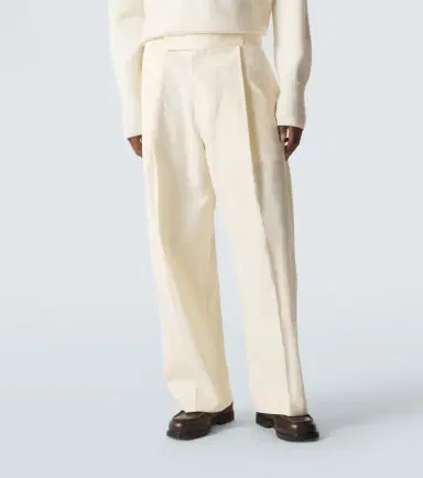 Studio Nicholson Pull cotton and linen wide-leg pants | Thumbnail 2