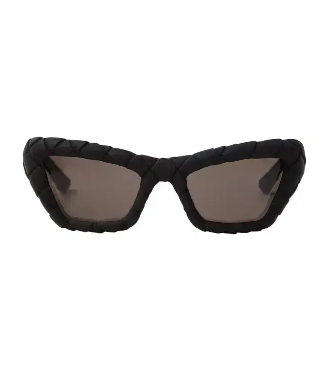 Bottega Veneta Intrecciato rectangular sunglasses