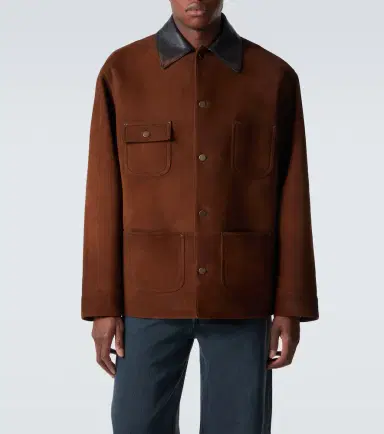 Prada Leather-trimmed suede jacket | Thumbnail 3