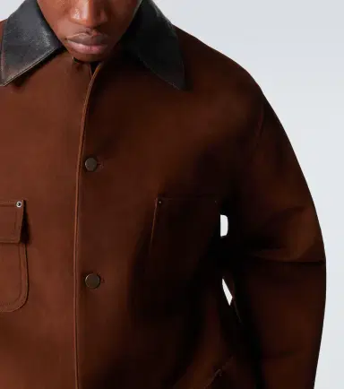 Prada Leather-trimmed suede jacket | Thumbnail 5
