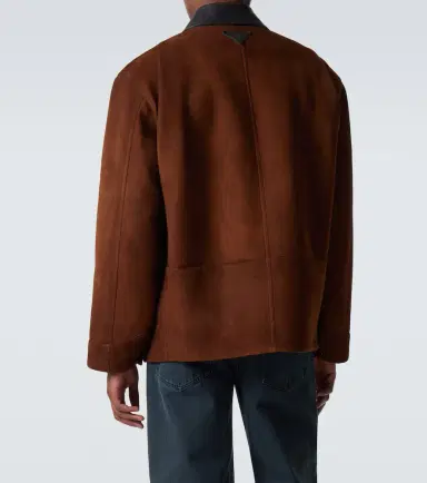 Prada Leather-trimmed suede jacket | Thumbnail 6