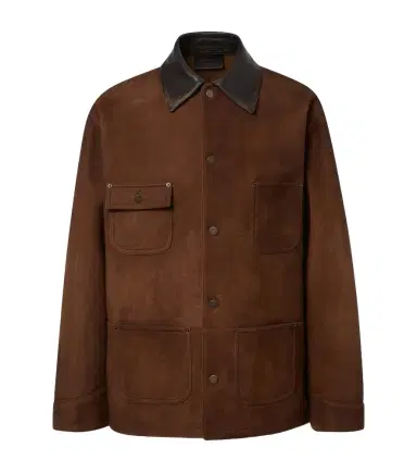 Prada Leather-trimmed suede jacket | Thumbnail 1